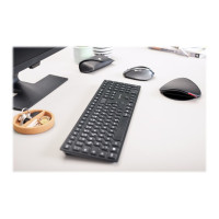 Produktbild för CHERRY KW 9100 SLIM - tangentbord - QWERTZ - tysk - svart, silver Inmatningsenhet