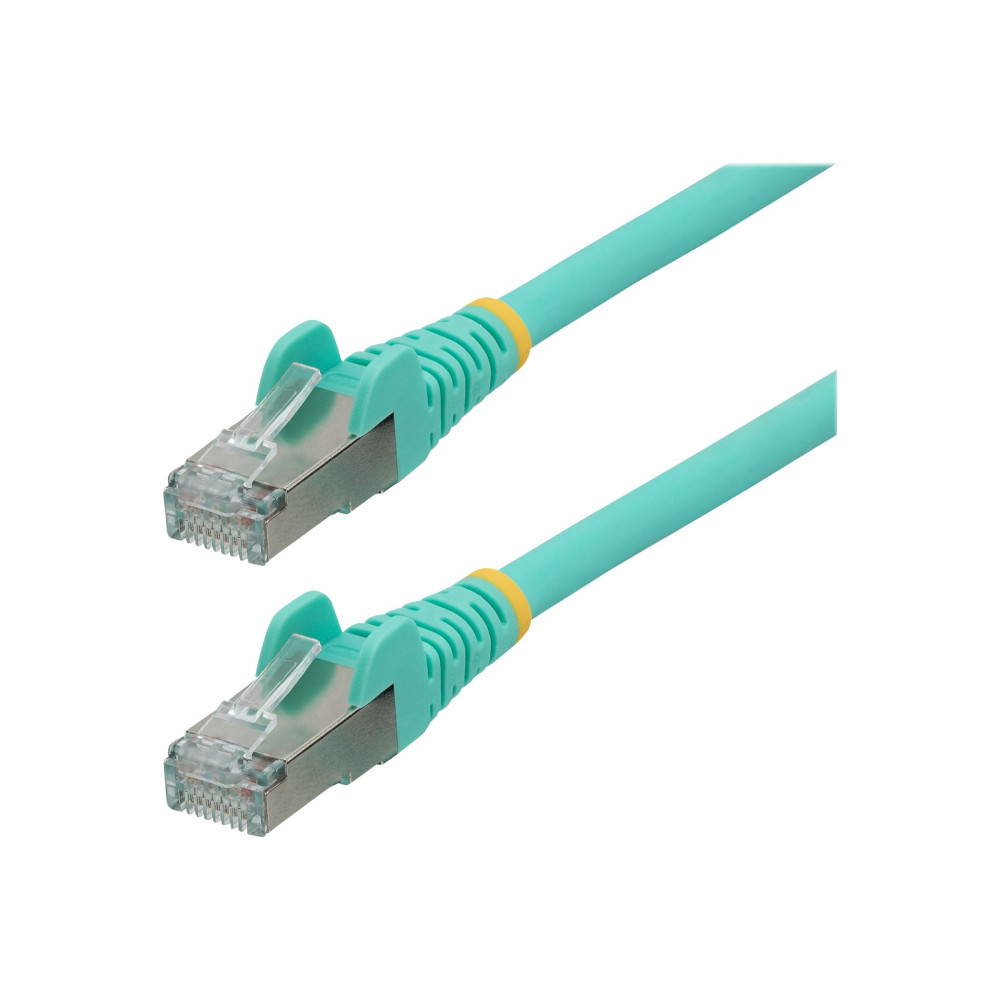 Produktbild för StarTech.com 1m CAT6a Ethernet Cable - Aqua - Low Smoke Zero Halogen (LSZH) - 10GbE 500MHz 100W PoE++ Snagless RJ-45 w/Strain Reliefs S/FTP Network Patch Cord - patch-kabel - 1 m - havsblå