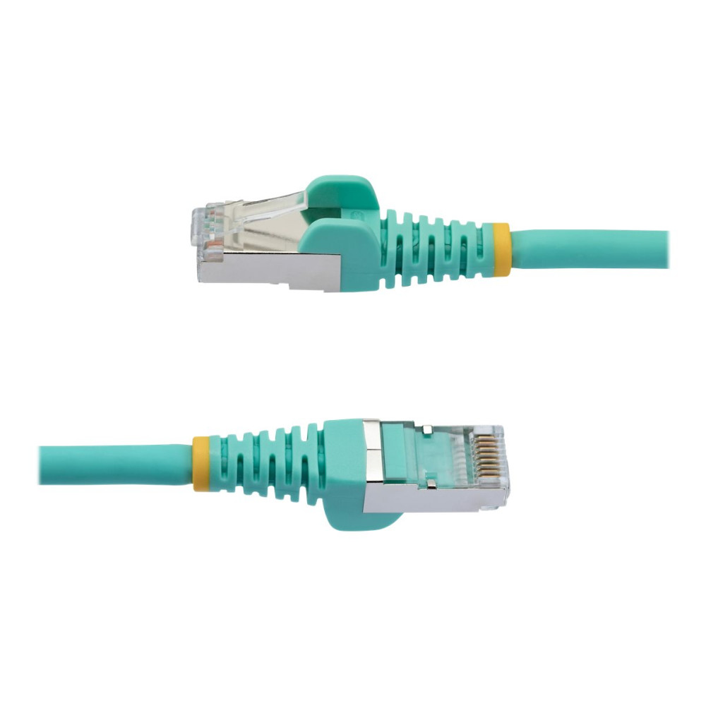 Produktbild för StarTech.com 1m CAT6a Ethernet Cable - Aqua - Low Smoke Zero Halogen (LSZH) - 10GbE 500MHz 100W PoE++ Snagless RJ-45 w/Strain Reliefs S/FTP Network Patch Cord - patch-kabel - 1 m - havsblå
