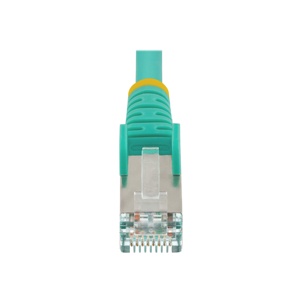 Produktbild för StarTech.com 1m CAT6a Ethernet Cable - Aqua - Low Smoke Zero Halogen (LSZH) - 10GbE 500MHz 100W PoE++ Snagless RJ-45 w/Strain Reliefs S/FTP Network Patch Cord - patch-kabel - 1 m - havsblå