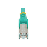 Produktbild för StarTech.com 1m CAT6a Ethernet Cable - Aqua - Low Smoke Zero Halogen (LSZH) - 10GbE 500MHz 100W PoE++ Snagless RJ-45 w/Strain Reliefs S/FTP Network Patch Cord - patch-kabel - 1 m - havsblå