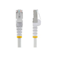 Produktbild för StarTech.com 5m CAT6a Ethernet Cable - White - Low Smoke Zero Halogen (LSZH) - 10GbE 500MHz 100W PoE++ Snagless RJ-45 w/Strain Reliefs S/FTP Network Patch Cord - patch-kabel - 5 m - vit