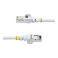 Produktbild för StarTech.com 5m CAT6a Ethernet Cable - White - Low Smoke Zero Halogen (LSZH) - 10GbE 500MHz 100W PoE++ Snagless RJ-45 w/Strain Reliefs S/FTP Network Patch Cord - patch-kabel - 5 m - vit