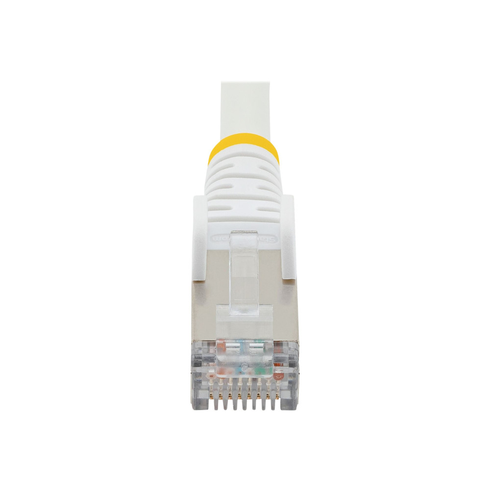 Produktbild för StarTech.com 5m CAT6a Ethernet Cable - White - Low Smoke Zero Halogen (LSZH) - 10GbE 500MHz 100W PoE++ Snagless RJ-45 w/Strain Reliefs S/FTP Network Patch Cord - patch-kabel - 5 m - vit