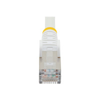Produktbild för StarTech.com 5m CAT6a Ethernet Cable - White - Low Smoke Zero Halogen (LSZH) - 10GbE 500MHz 100W PoE++ Snagless RJ-45 w/Strain Reliefs S/FTP Network Patch Cord - patch-kabel - 5 m - vit