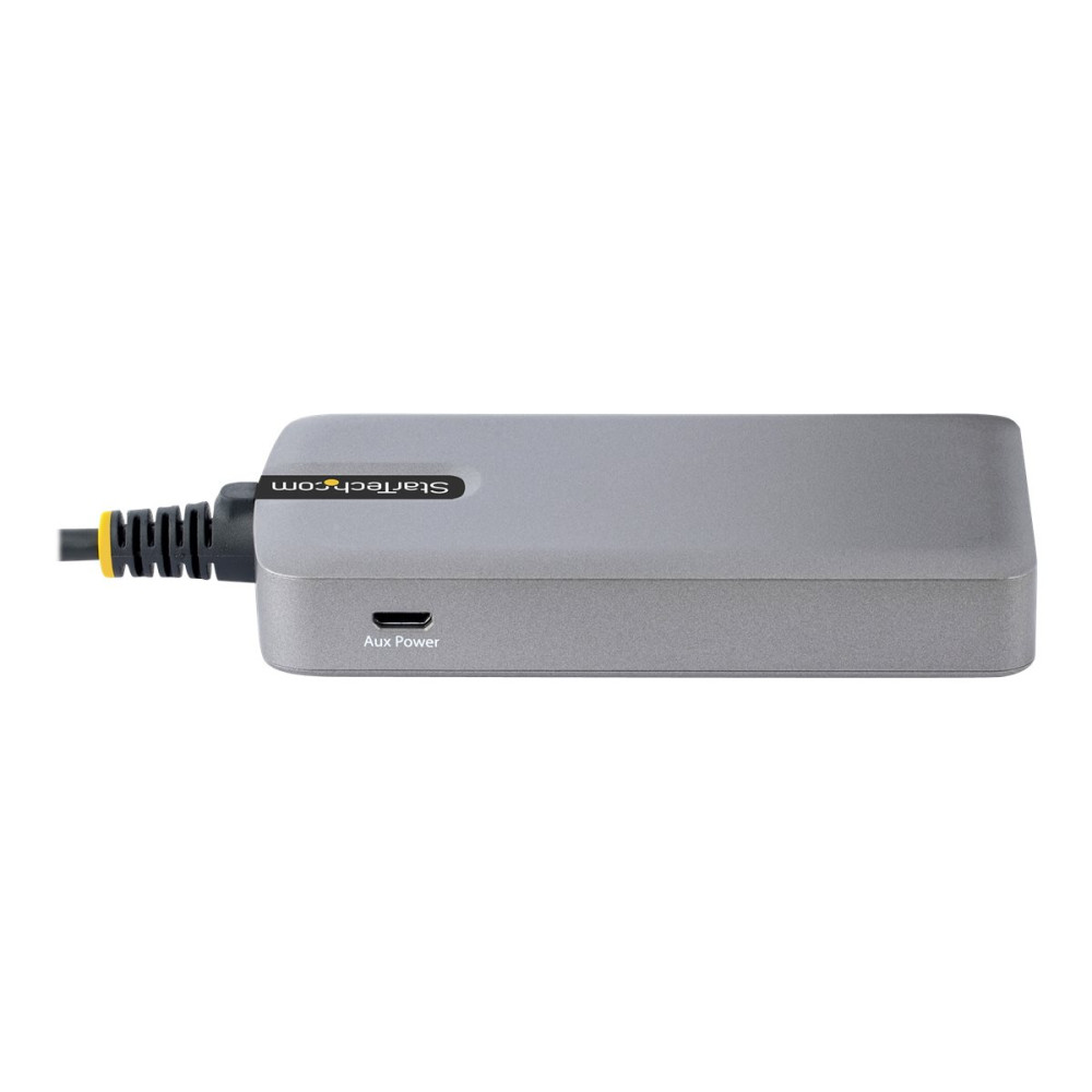 Produktbild för StarTech.com 3-Port USB-C Hub with Ethernet, 3x USB-A Ports, Gigabit Ethernet, USB 3.0 5Gbps, Bus-Powered, USB Type-C Hub w/GbE and 1ft/30cm Long Cable, Portable Laptop USB C Hub Adapter - USB Expansion Hub, RJ45 (5G3AGBB-USB-C-HUB) - hubb - 3 portar
