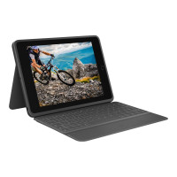 Produktbild för Logitech Rugged Folio - tangentbord och foliefodral - QWERTZ - tysk - grafit Inmatningsenhet