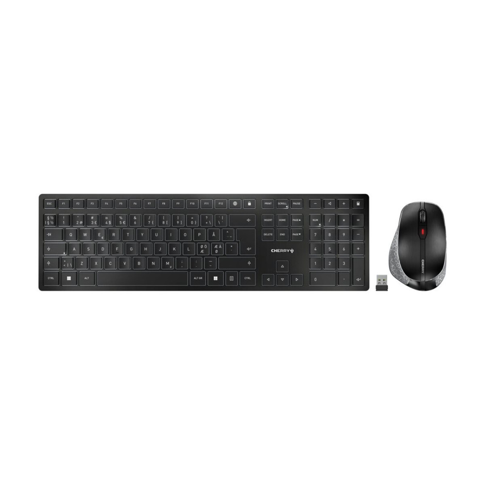 Produktbild för CHERRY DW 9500 SLIM - sats med tangentbord och mus - hela norden - grå, svart Inmatningsenhet