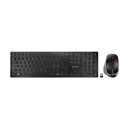 CHERRY CHERRY DW 9500 SLIM - sats med tangentbord och mus - hela norden - grå, svart Inmatningsenhet