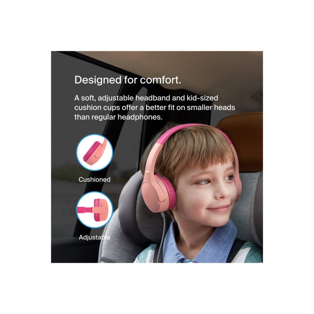 Produktbild för Belkin SoundForm Mini - hörlurar med mikrofon - 3,5 mm kontakt