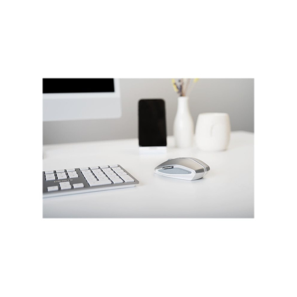 Produktbild för CHERRY GENTIX BT - mus - Bluetooth 4.0 - frostat silver