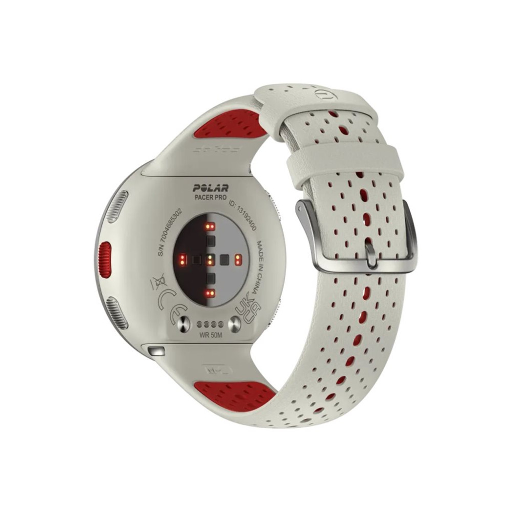 Produktbild för Polar Pacer Pro smart klocka med band - 32 MB - snövit