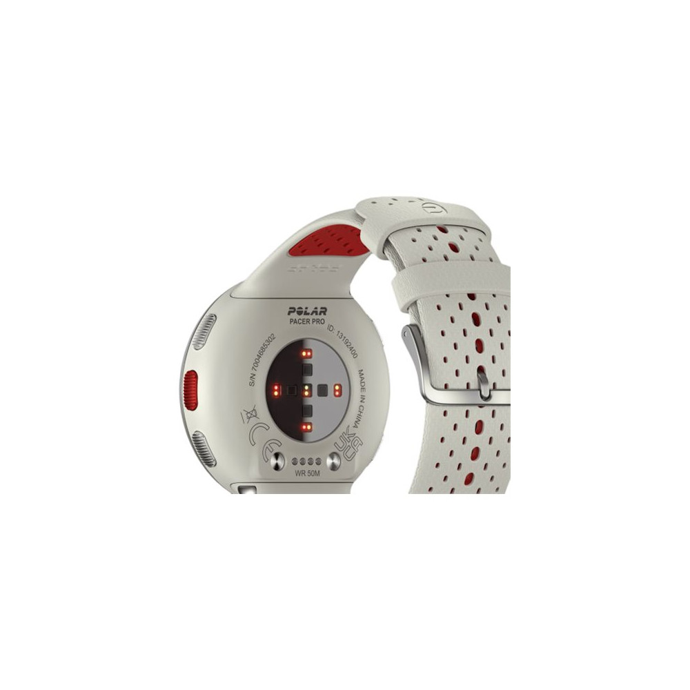 Produktbild för Polar Pacer Pro smart klocka med band - 32 MB - snövit
