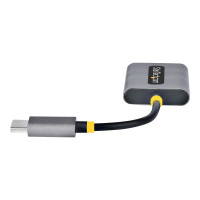 Produktbild för Startech USB-C Headphone Splitter, USB Type C Dual Headset Adapter w/Microphone Input, USB C to 3.5mm Adapter/Earphone Dongle, USB C to Audio Jack/Aux Output - Mic and Headset Controls, Built-in 24-bit DAC (USBC-AUDIO-SPLITTER) - ljudsplitter - 7 cm