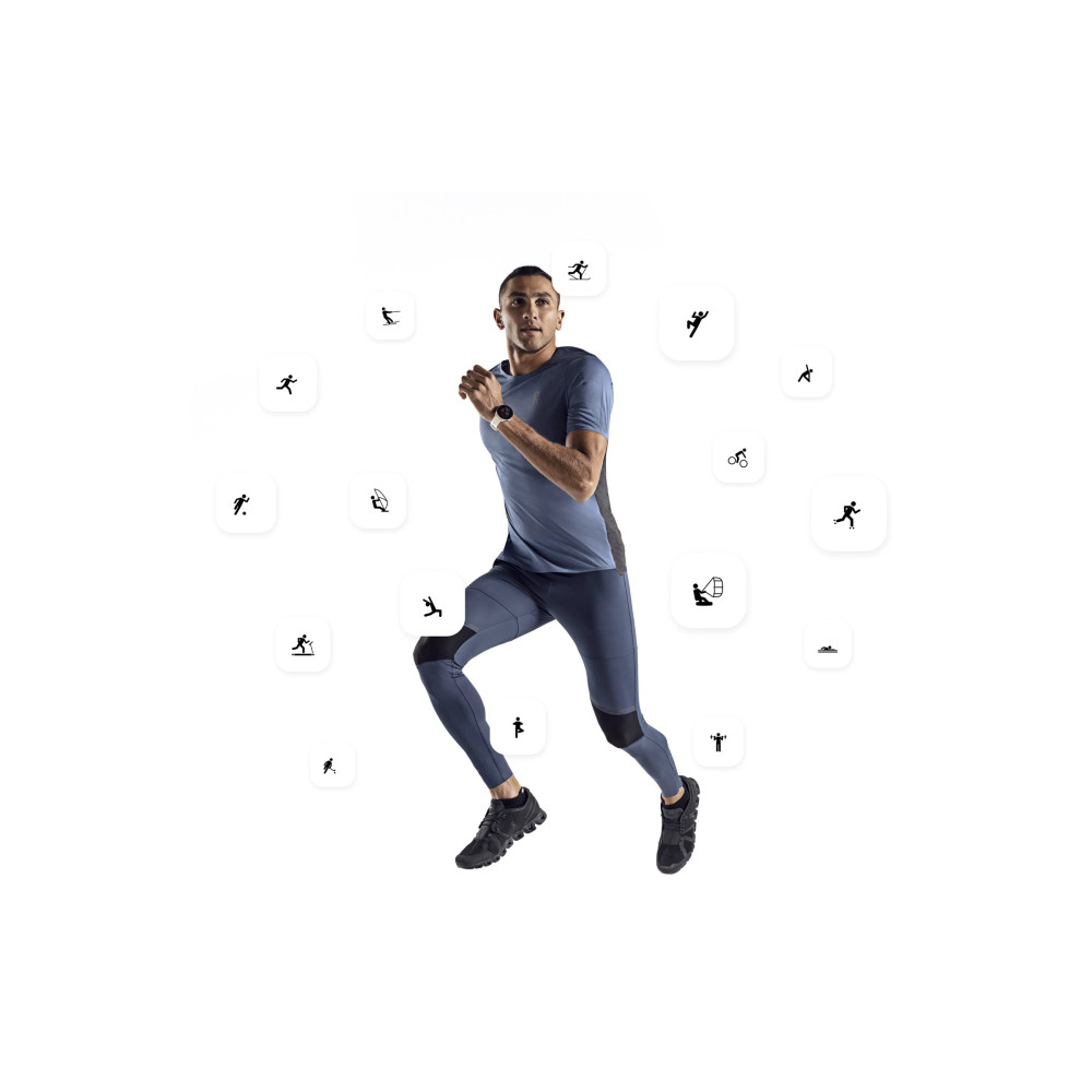 Produktbild för Polar Pacer smart klocka med band - 32 MB - cloudy white