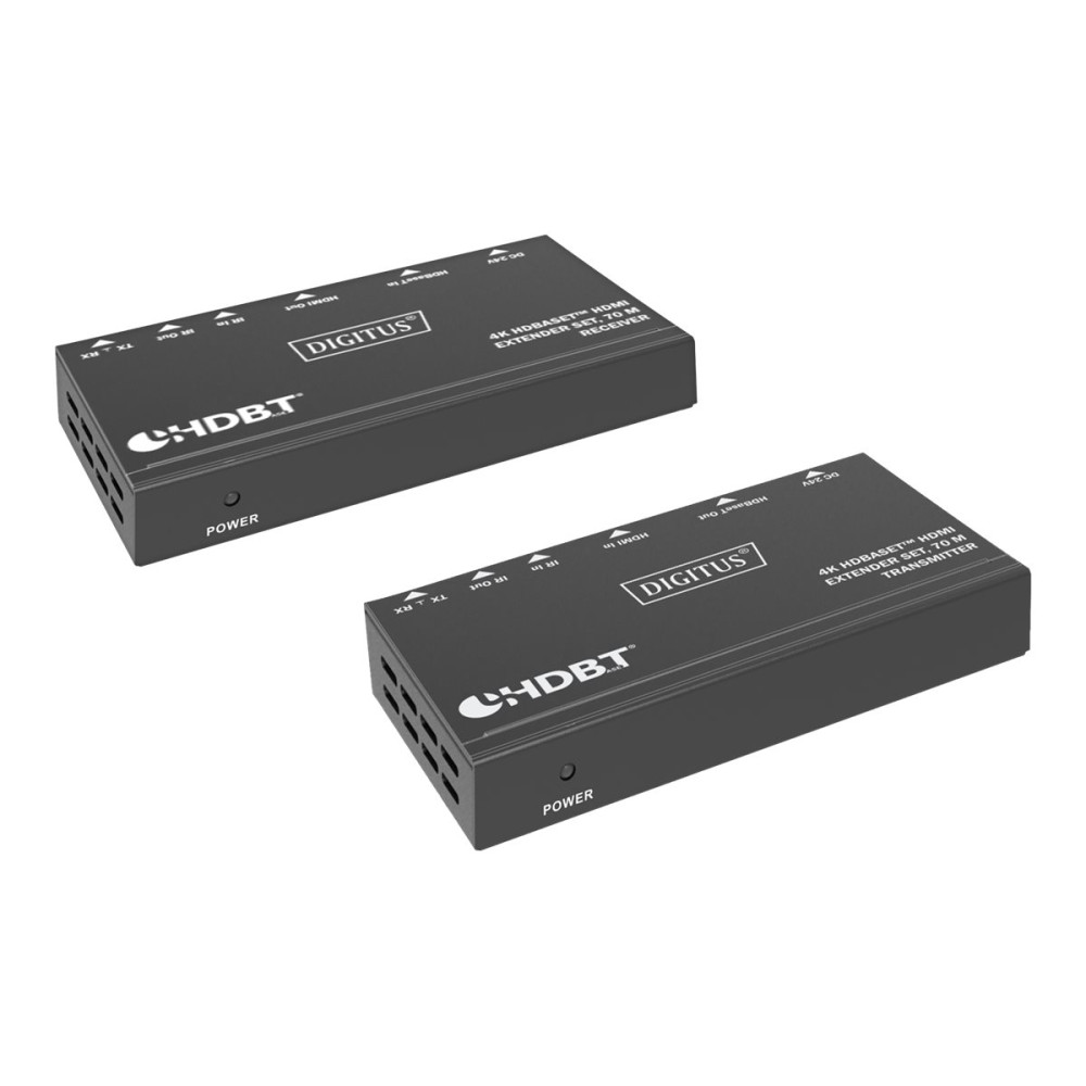 Produktbild för DIGITUS 4K HDBaseT DS-55520 - sändare och mottagare - video/ljud/infraröd/seriell/nätverksförlängare - HDMI, HDBaseT, RS-232