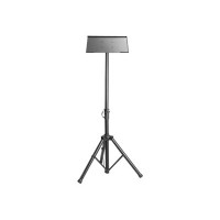 Produktbild för Manhattan TV/Monitor/Projector/Laptop Mount, Tripod Floor Stand, 1 screen/device, Screen Sizes: 13-32", VESA 75x75 to 100x100mm, Max 15kg, Height Adjustable, Black, Lifetime Warranty ställ - stativ - för bärbar dator / surfplatta / projektor - portabel - 