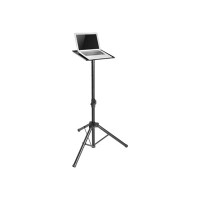 Produktbild för Manhattan TV/Monitor/Projector/Laptop Mount, Tripod Floor Stand, 1 screen/device, Screen Sizes: 13-32", VESA 75x75 to 100x100mm, Max 15kg, Height Adjustable, Black, Lifetime Warranty ställ - stativ - för bärbar dator / surfplatta / projektor - portabel - 