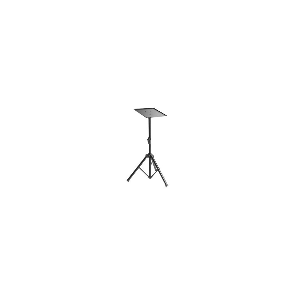 Produktbild för Manhattan TV/Monitor/Projector/Laptop Mount, Tripod Floor Stand, 1 screen/device, Screen Sizes: 13-32", VESA 75x75 to 100x100mm, Max 15kg, Height Adjustable, Black, Lifetime Warranty ställ - stativ - för bärbar dator / surfplatta / projektor - portabel - 