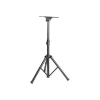 Produktbild för Manhattan TV/Monitor/Projector/Laptop Mount, Tripod Floor Stand, 1 screen/device, Screen Sizes: 13-32", VESA 75x75 to 100x100mm, Max 15kg, Height Adjustable, Black, Lifetime Warranty ställ - stativ - för bärbar dator / surfplatta / projektor - portabel - 