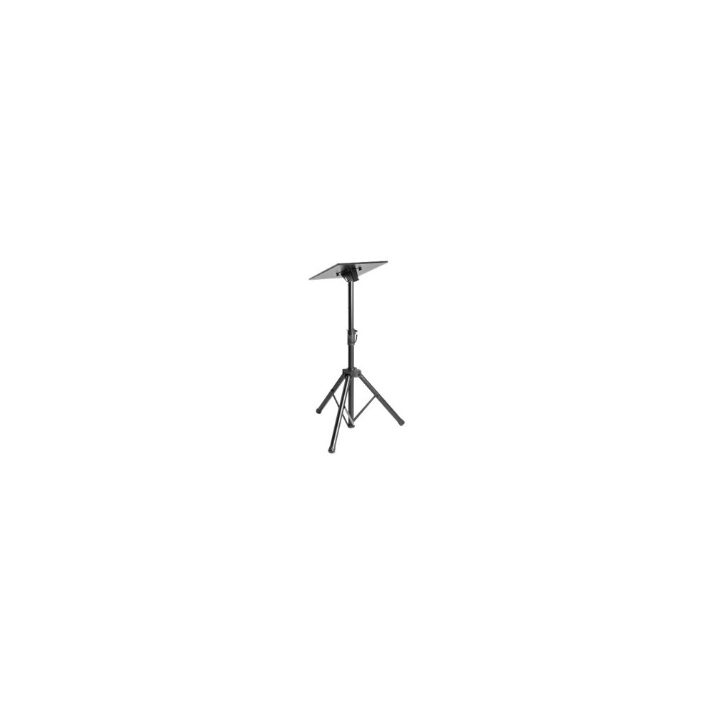 Produktbild för Manhattan TV/Monitor/Projector/Laptop Mount, Tripod Floor Stand, 1 screen/device, Screen Sizes: 13-32", VESA 75x75 to 100x100mm, Max 15kg, Height Adjustable, Black, Lifetime Warranty ställ - stativ - för bärbar dator / surfplatta / projektor - portabel - 