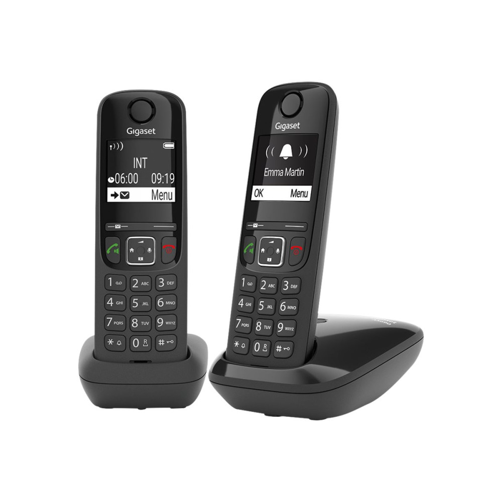 Produktbild för Gigaset AS690 Duo - trådlös telefon med nummerpresentation + 1 extra handuppsättning