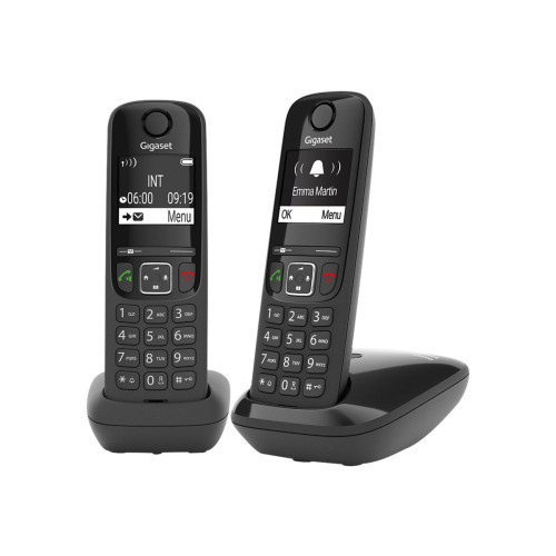 Gigaset Communications Gigaset AS690 Duo - trådlös telefon med nummerpresentation + 1 extra handuppsättning