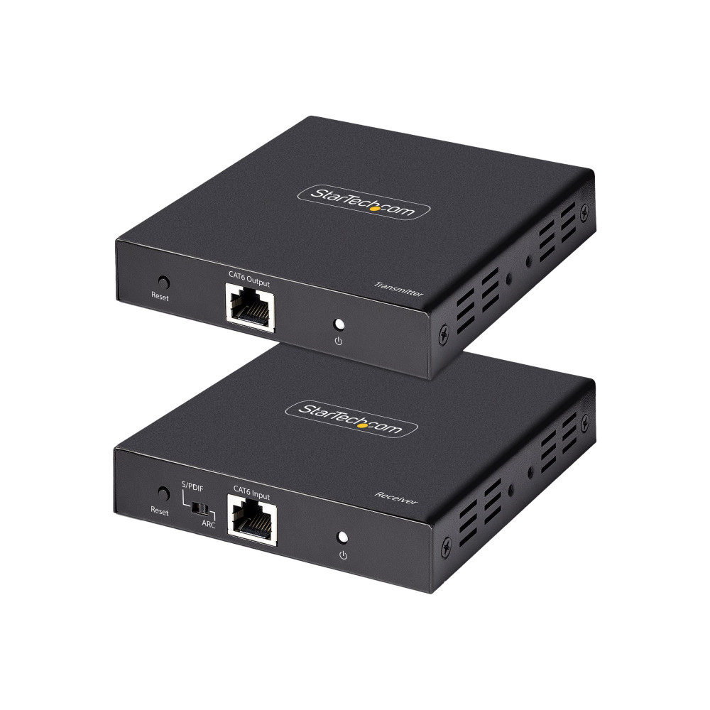 Produktbild för StarTech.com 4K HDMI Extender Over CAT5/CAT6 Cable, 4K 60Hz HDR Video Extender, Up to 230ft (70m), HDMI Over Ethernet Cable, S/PDIF Audio Out, HDMI Transmitter and Receiver Kit - Local Video Out, Power Over Cable (4K70IC-EXTEND-HDMI) - video/ljud/infraröd