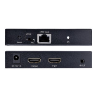 Produktbild för StarTech.com 4K HDMI Extender Over CAT5/CAT6 Cable, 4K 60Hz HDR Video Extender, Up to 230ft (70m), HDMI Over Ethernet Cable, S/PDIF Audio Out, HDMI Transmitter and Receiver Kit - Local Video Out, Power Over Cable (4K70IC-EXTEND-HDMI) - video/ljud/infraröd