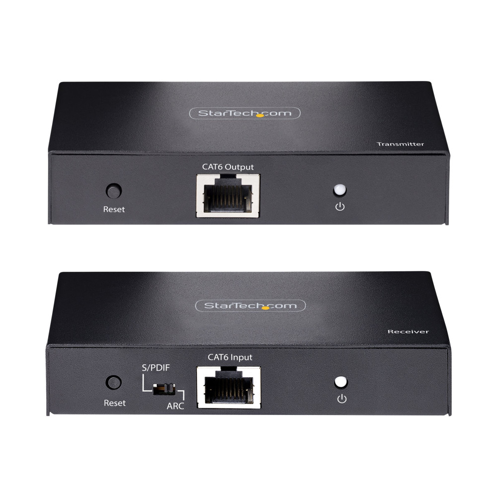 Produktbild för StarTech.com 4K HDMI Extender Over CAT5/CAT6 Cable, 4K 60Hz HDR Video Extender, Up to 230ft (70m), HDMI Over Ethernet Cable, S/PDIF Audio Out, HDMI Transmitter and Receiver Kit - Local Video Out, Power Over Cable (4K70IC-EXTEND-HDMI) - video/ljud/infraröd