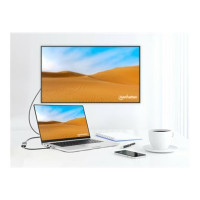 Produktbild för Manhattan USB-C to HDMI Cable, 4K@60Hz, 5 Gbps (USB 3.2 Gen1 aka USB 3.0), 15cm, Black, Male to Male, Three Year Warranty, Polybag - adapterkabel - HDMI / USB - 15 cm
