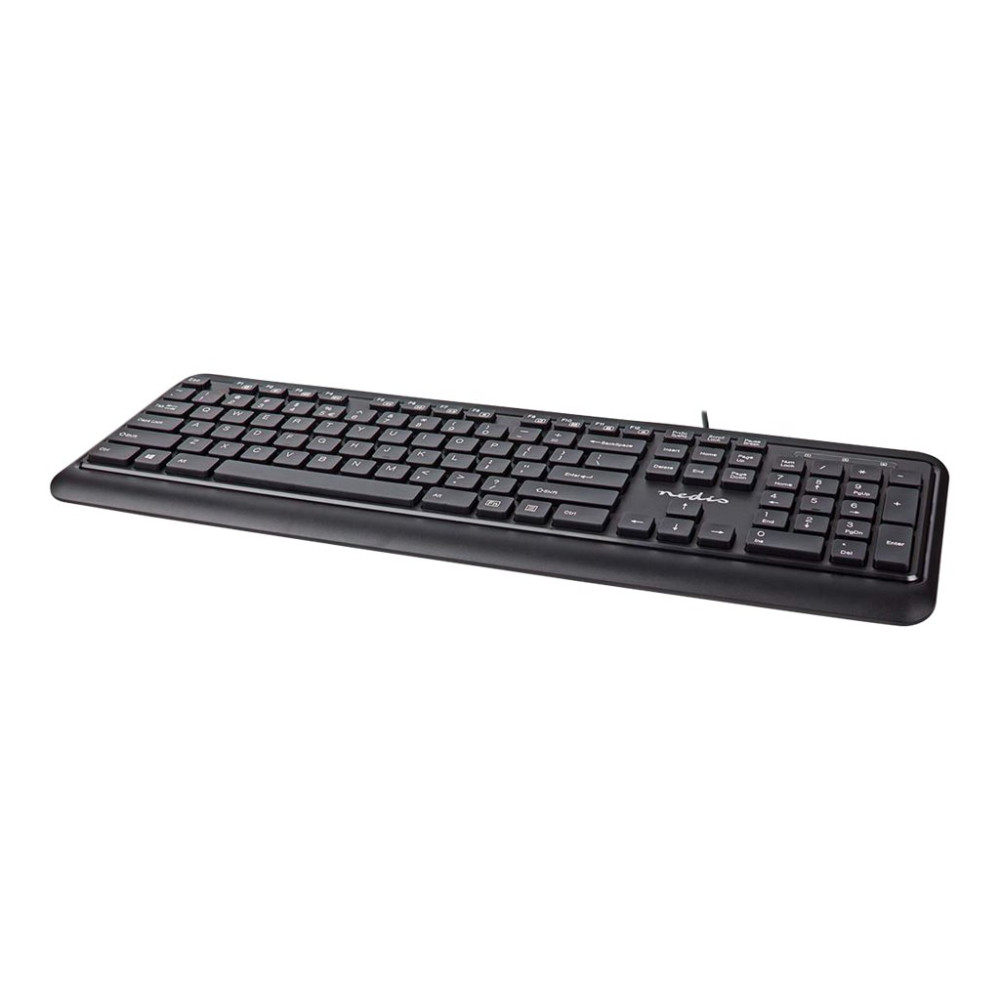 Produktbild för Nedis - tangentbord - QWERTY - USA, internationellt - svart Inmatningsenhet