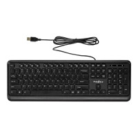 Produktbild för Nedis - tangentbord - QWERTY - USA, internationellt - svart Inmatningsenhet