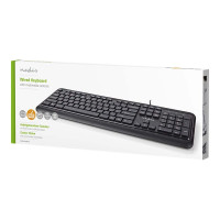 Produktbild för Nedis - tangentbord - QWERTY - USA, internationellt - svart Inmatningsenhet