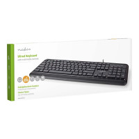 Produktbild för Nedis - tangentbord - QWERTY - USA, internationellt - svart Inmatningsenhet