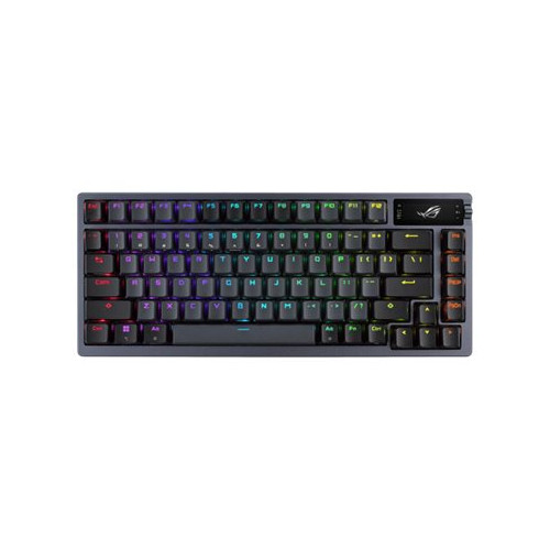 ASUSTeK COMPUTER ASUS ROG Azoth - tangentbord - 75 % med hot-swap - med OLED-display - gun metal Inmatningsenhet