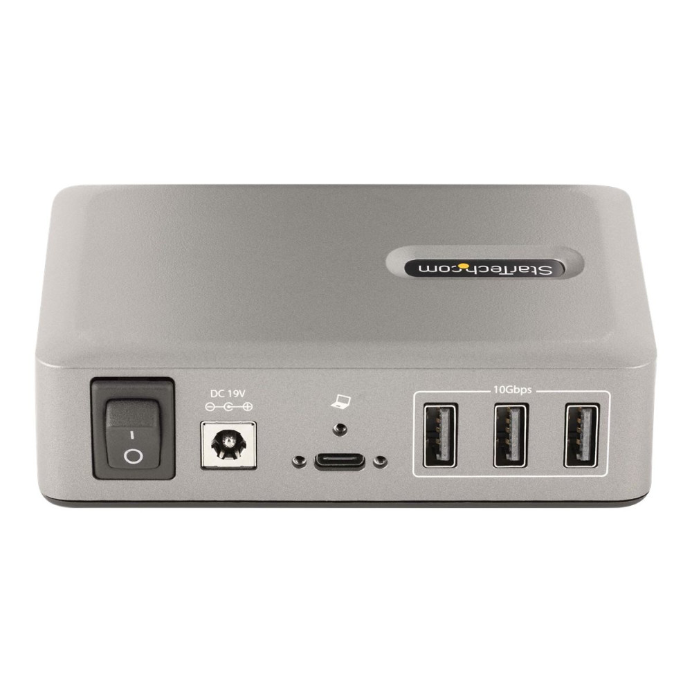 Produktbild för StarTech.com 10-Port USB-C Hub, 8x USB-A + 2x USB-C, Self-Powered w/ 65W Power Supply, USB 3.1 10Gbps Hub w/ BC1.2 Charging, Desktop/Laptop USB Hub with 3ft Locking USB-IF Certified Cable - USB Expansion Hub (10G8A2CS-USB-C-HUB) - hubb - 10 portar