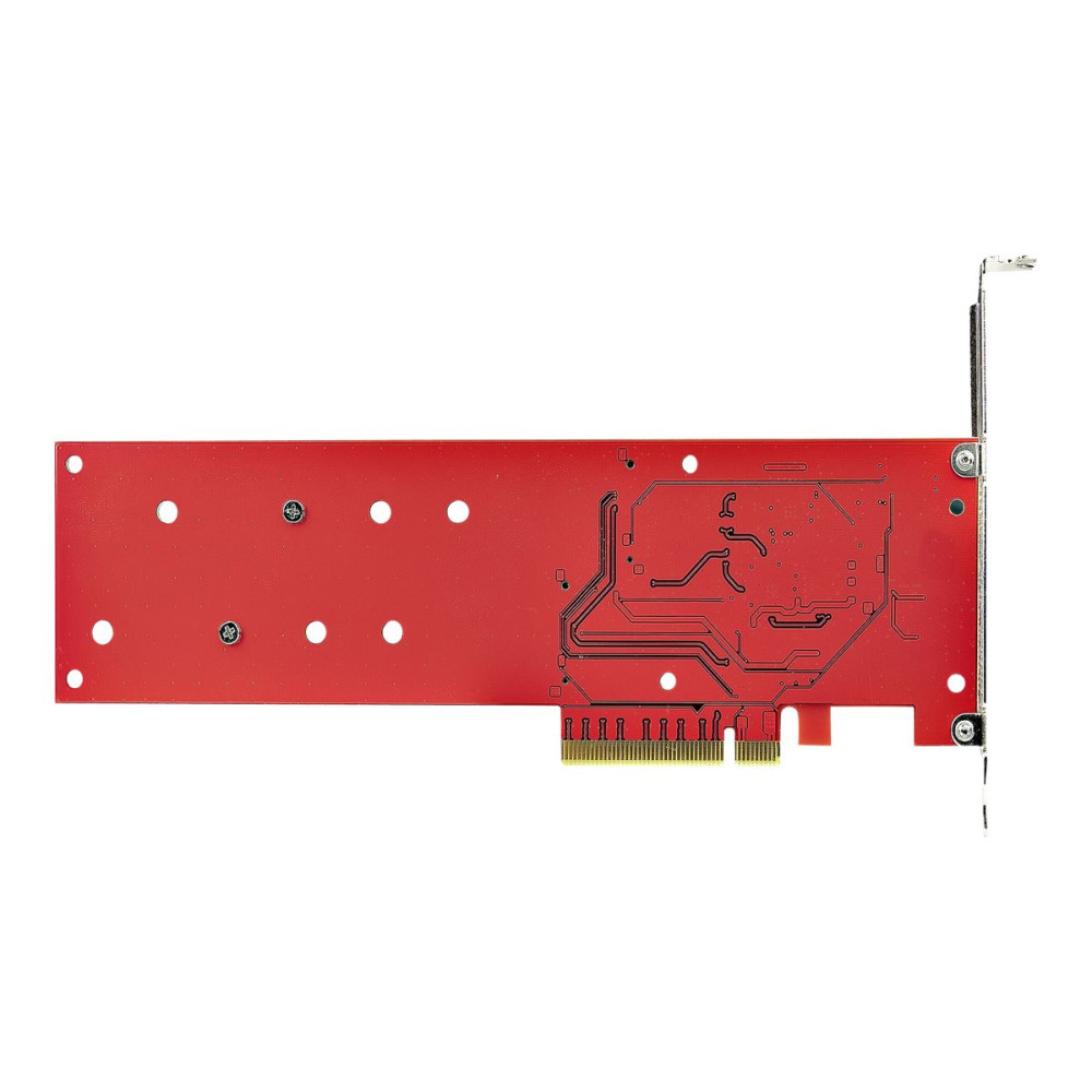 Produktbild för StarTech.com Dual M.2 PCIe SSD Adapter Card, x8 / x16 Dual NVMe or AHCI M.2 SSD to PCI Express 4.0, Up to 7.8GBps/Drive, For 2242/2260/2280/22110mm PCIe M-Key M2 SSDs, Bifurcation Required - PC/Linux Compatible (DUAL-M2-PCIE-CARD-B) - gränssnittsadapter -