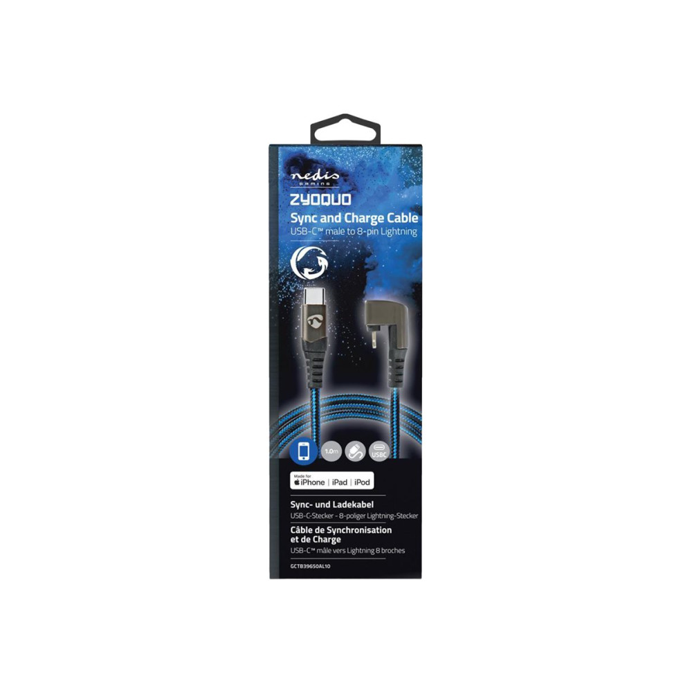 Produktbild för Nedis Gaming Zyoquo - Lightning-kabel - Lightning / USB - 1 m