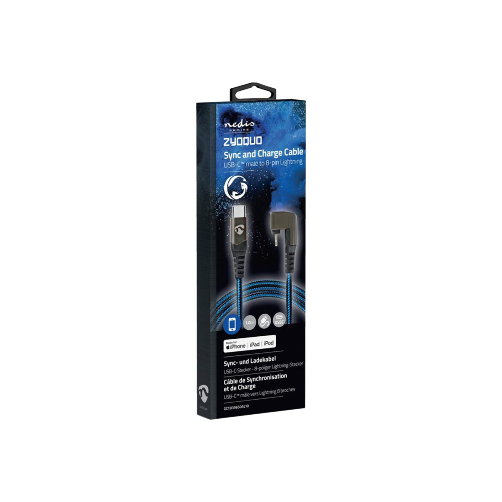 Produktbild för Nedis Gaming Zyoquo - Lightning-kabel - Lightning / USB - 1 m