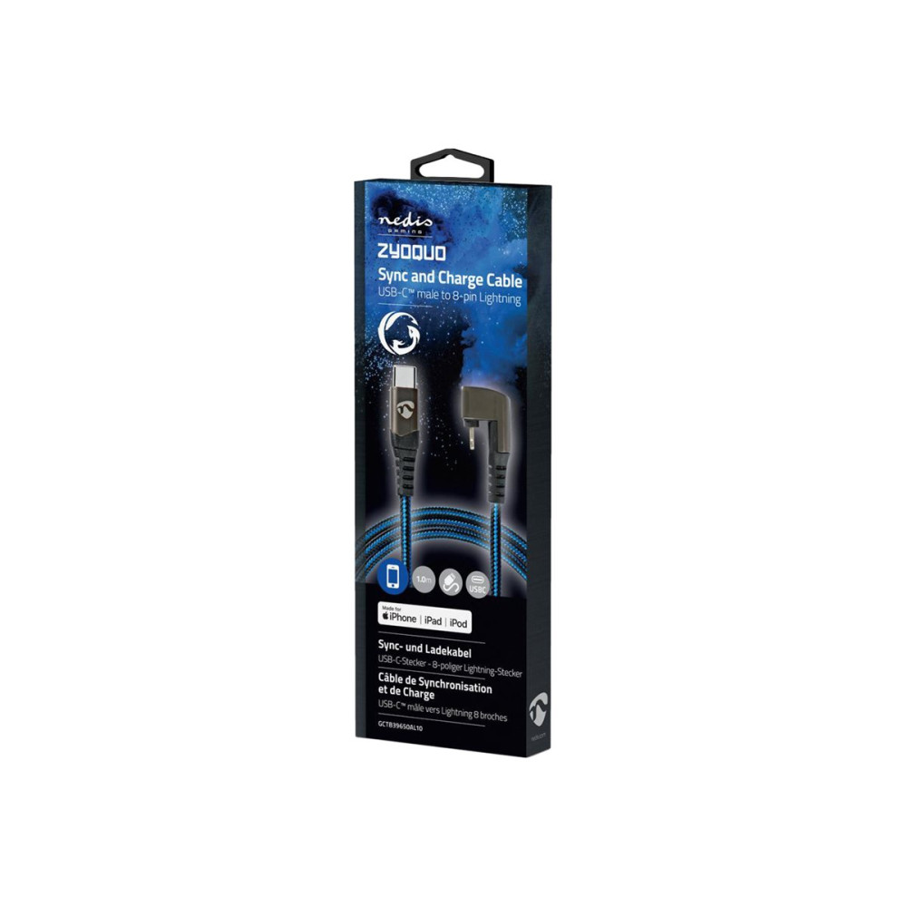 Produktbild för Nedis Gaming Zyoquo - Lightning-kabel - Lightning / USB - 1 m