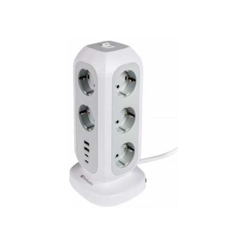 VERBATIM Verbatim EUPT-01 - effektband - 15-i-1 europeisk multiplugg förlängning - 3600 watt