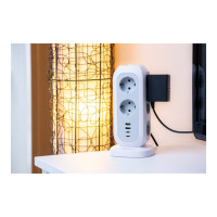 Produktbild för Verbatim EUPT-01 - effektband - 15-i-1 europeisk multiplugg förlängning - 3600 watt