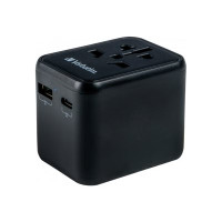 Produktbild för Verbatim UTA-02 strömadapter - USB, BS 1362, USB-C - 20 watt