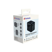 Produktbild för Verbatim UTA-02 strömadapter - USB, BS 1362, USB-C - 20 watt