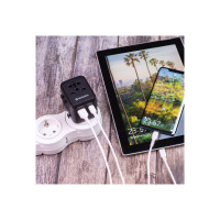 Produktbild för Verbatim UTA-02 strömadapter - USB, BS 1362, USB-C - 20 watt