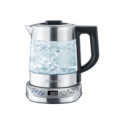 SEVERIN Elektrogeräte GmbH SEVERIN WK 3473 Deluxe Mini - tebryggare/kittel - glass/brushed stainless steel/black