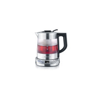 Produktbild för SEVERIN WK 3473 Deluxe Mini - tebryggare/kittel - glass/brushed stainless steel/black