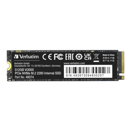 VERBATIM Verbatim Vi3000 - SSD - High Endurance - 512 GB - PCIe 3.0 x4 (NVMe)