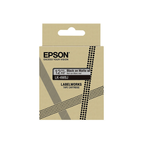 EPSON Epson LabelWorks LK-4WBJ - bandpatron - 1 kassett(er) - Rulle (1,2 cm x 8 m)